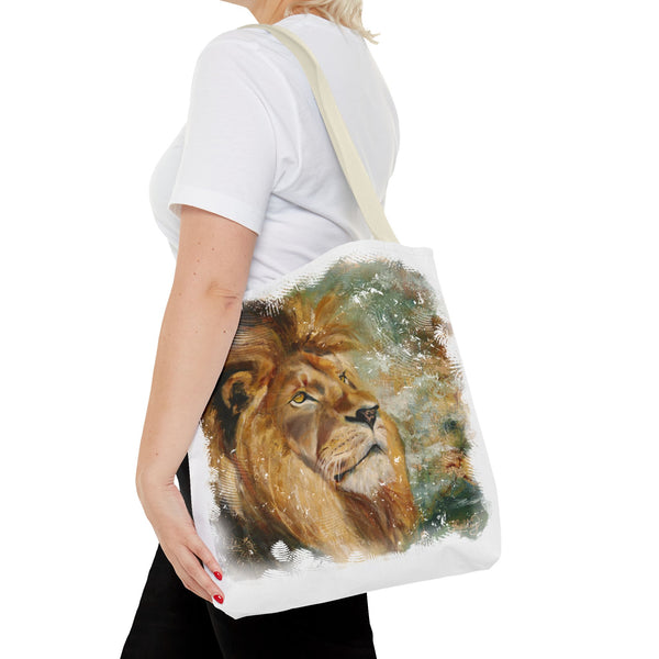 Assurance of Blessing Divine – Art Tote Bag — Majestic African Lion Art Beach & Market Bag