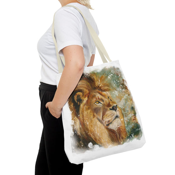 Assurance of Blessing Divine – Art Tote Bag — Majestic African Lion Art Beach & Market Bag