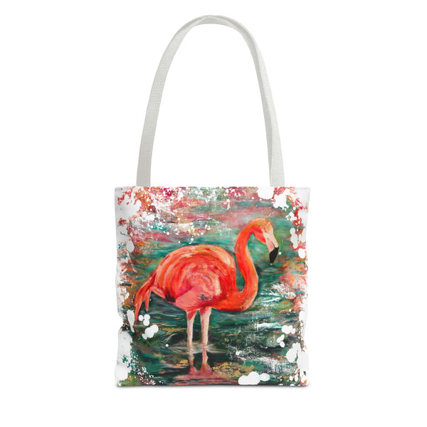 In Her Midst – Flamingo Art Tote Bag – Tropical Beach Canvas Tote