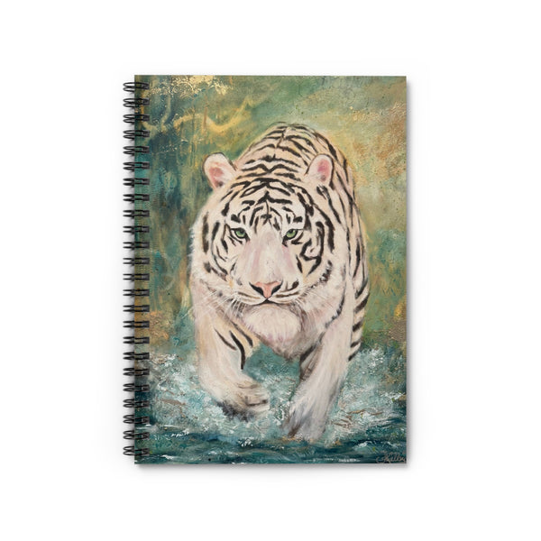 Fearless Current Spiral Notebook — Majestic Watercolor Animal Journal, Ruled Lined