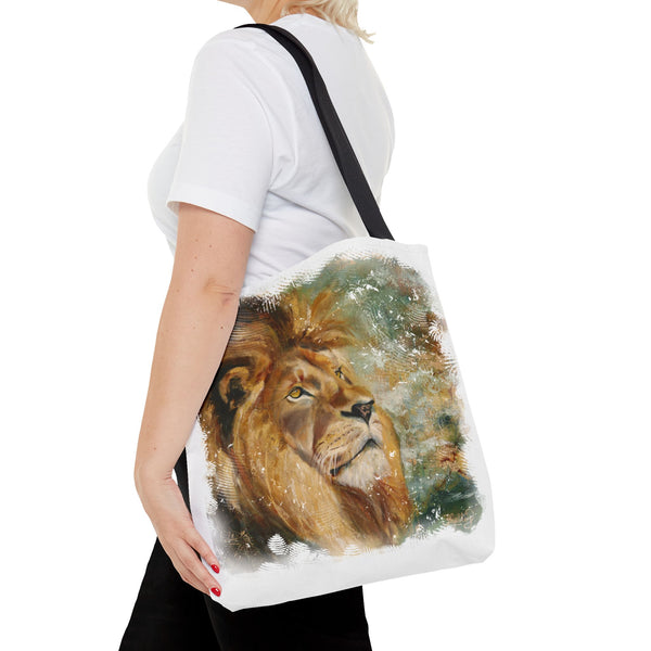 Assurance of Blessing Divine – Art Tote Bag — Majestic African Lion Art Beach & Market Bag