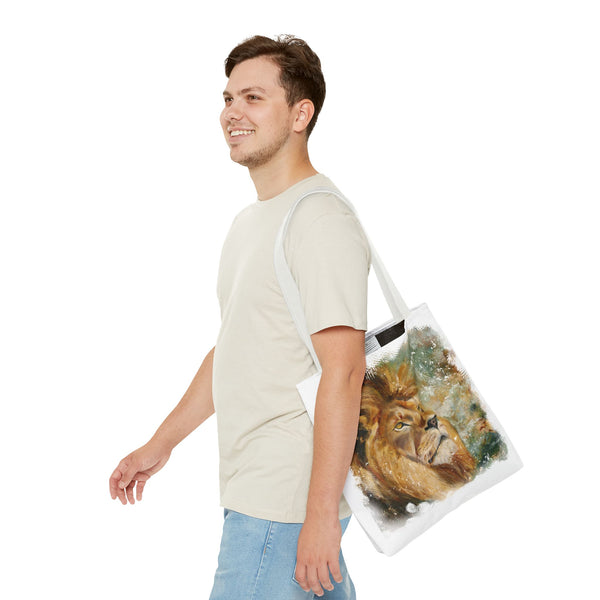 Assurance of Blessing Divine – Art Tote Bag — Majestic African Lion Art Beach & Market Bag